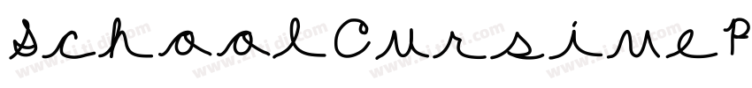 SchoolCursivePlain B字体转换